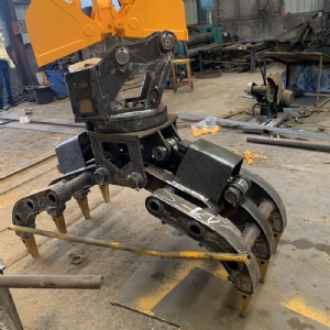 挖機旋轉(zhuǎn)抓鋼機